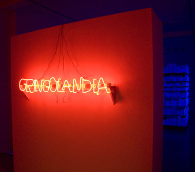 Gringolandia neon light text