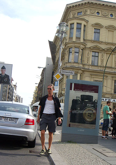 Torbjörn Limé at Checkpoint Charlie, Berlin